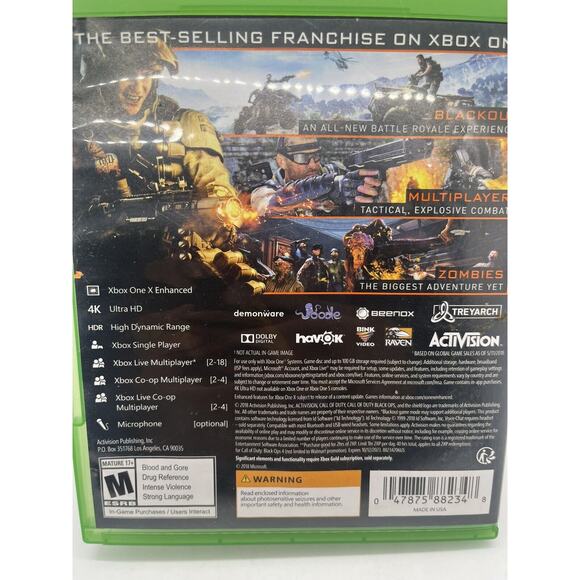 Call of Duty: Black Ops 4 - Microsoft Xbox One Rare Walmart Exclusive Complete - Picture 3 of 8